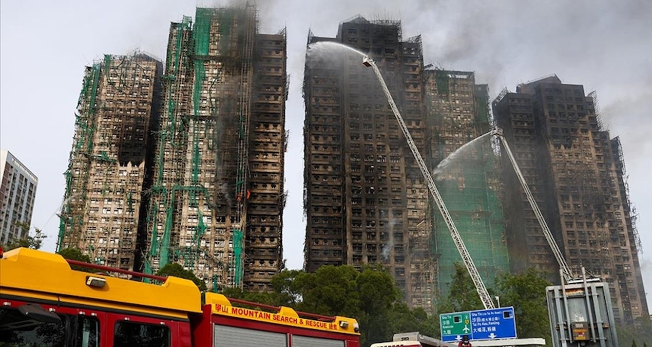 Hong Kong’daki yangında yaşamını yitirenlerin sayısı 146’ya yükseldi